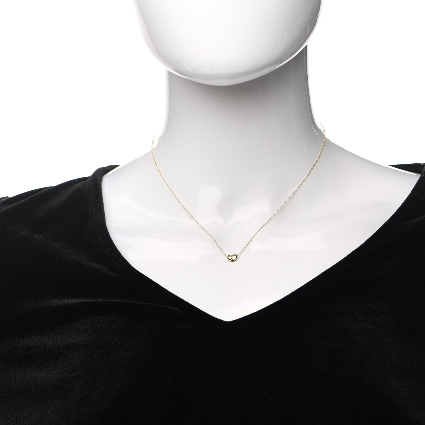 18K Yellow Gold 7mm Elsa Peretti Bean Pendant Necklace