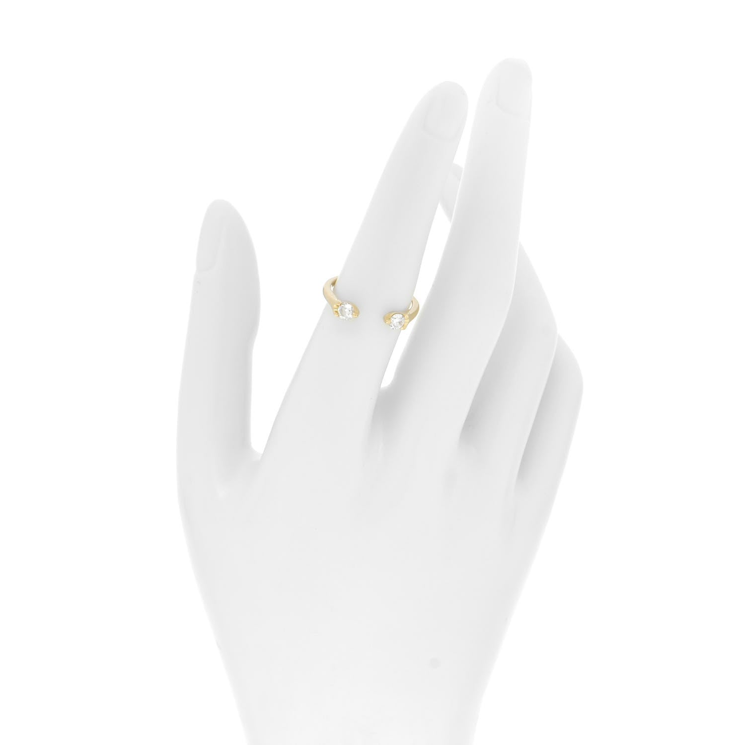 Anita Ko 18K Yellow Gold Diamond Orbit Split Ring 53 6.5 2 of 4