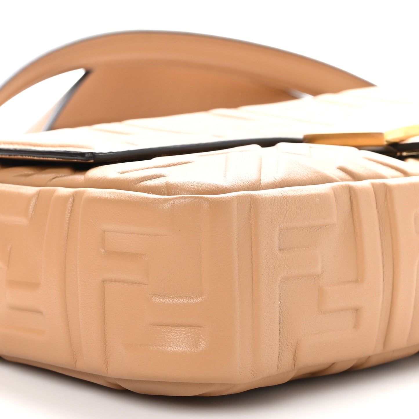 Nappa FF 1974 Embossed Baguette Miele Scuro