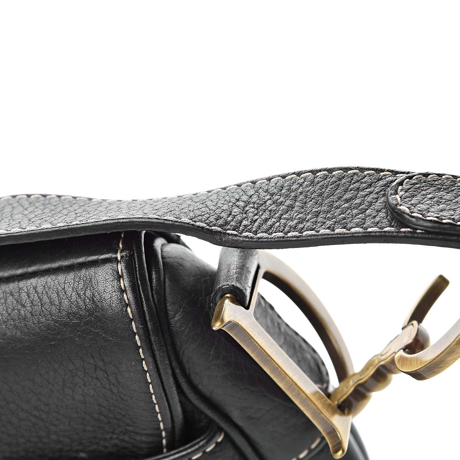 Christian Dior Calfskin Saddle Bag Black 14 of 16