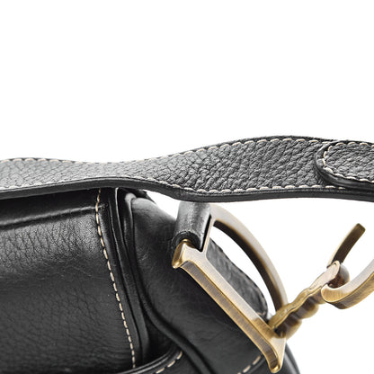 Christian Dior Calfskin Saddle Bag Black 14 of 16