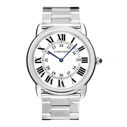 Cartier Stainless Steel 36mm Ronde Solo Quartz Watch 1 of 9