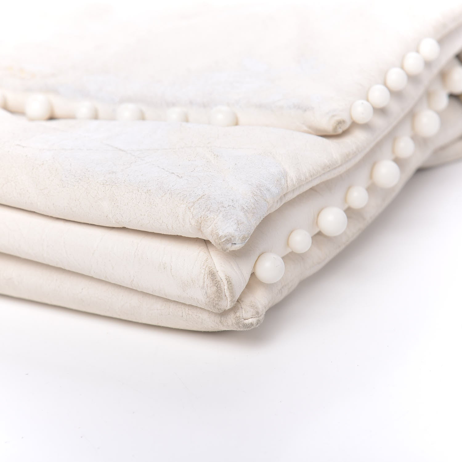 Lanvin Lambskin Quilted Pearl Medium Sugar Flap Shoulder Bag White 8 of 20
