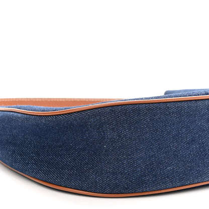 Celine Denim Ava Shoulder Bag Navy Tan 8 of 9