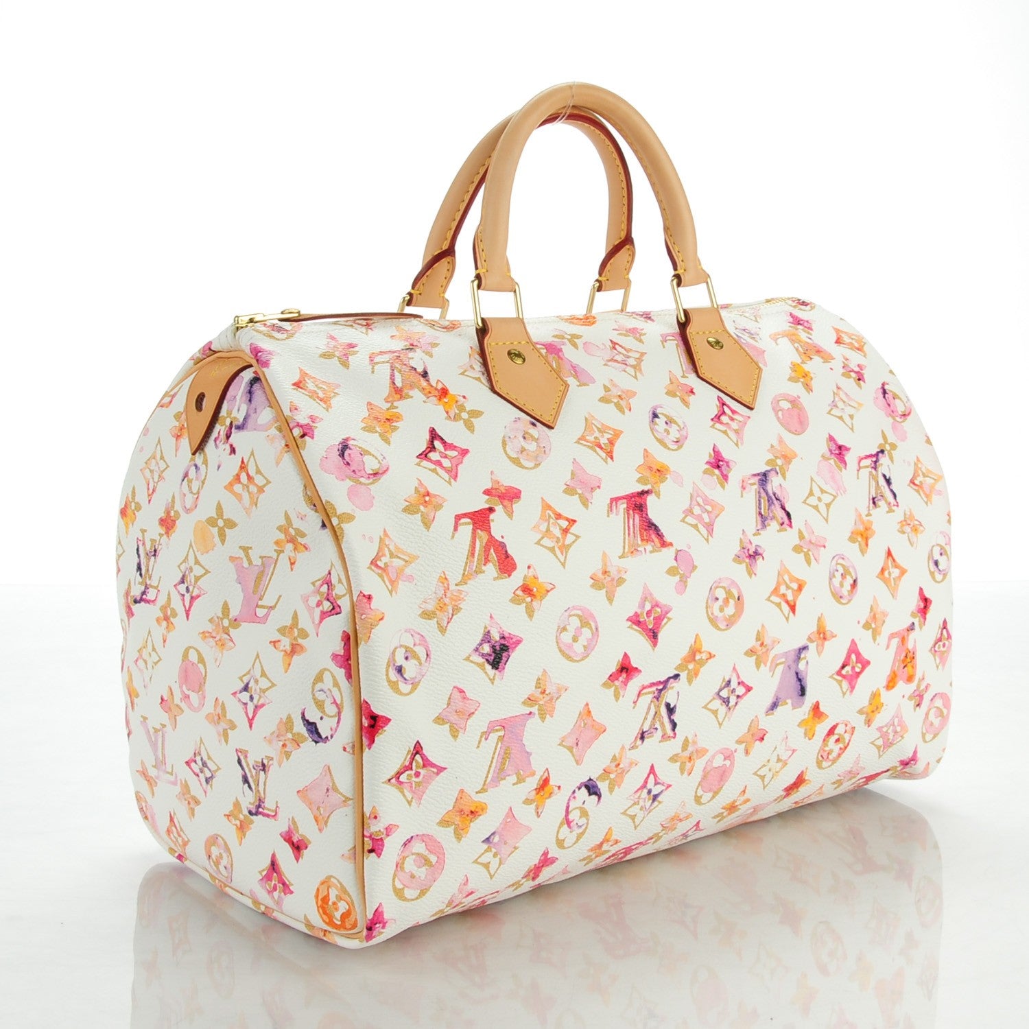 Louis Vuitton Watercolor Aquarelle Speedy 35 White 3 of 7