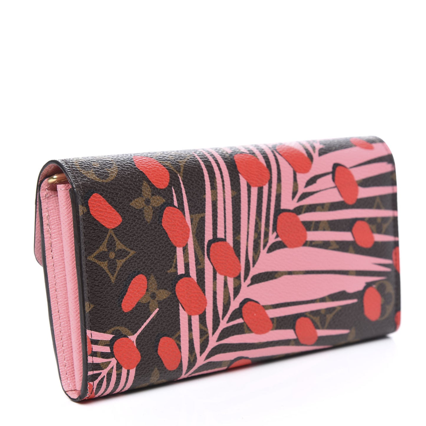 Monogram Jungle Dots Sarah Wallet Sugar Pink Poppy