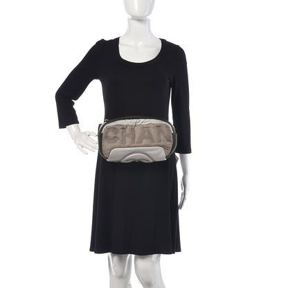 Chanel Nylon Coco Neige Belt Bag Dark Grey Khaki Grey 2 of 8