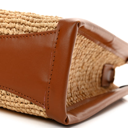 Christian Louboutin Raffia Calfskin Mini By My Side Tote Natural Cuoio 10 of 12