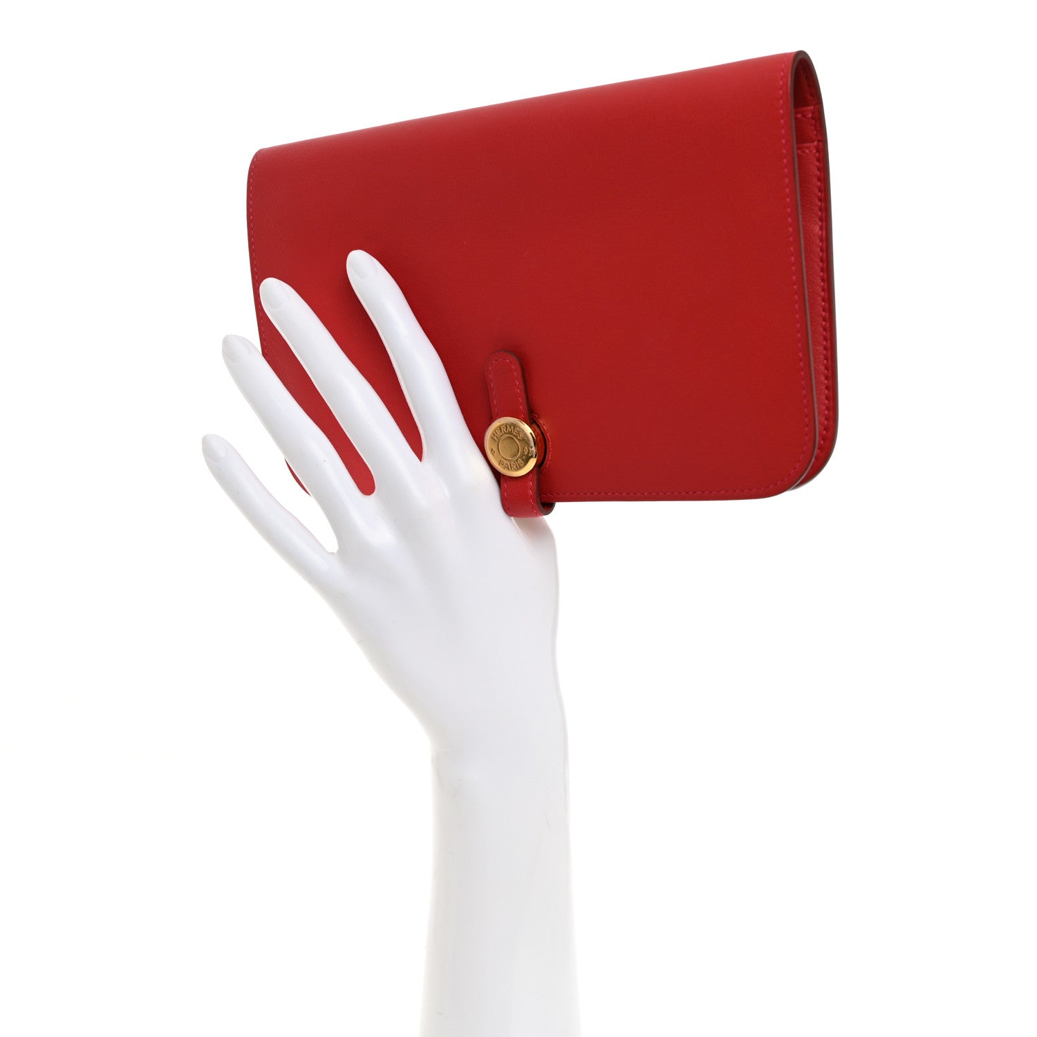 Hermes Swift Dogon Duo Wallet Rouge Casaque 2 of 7