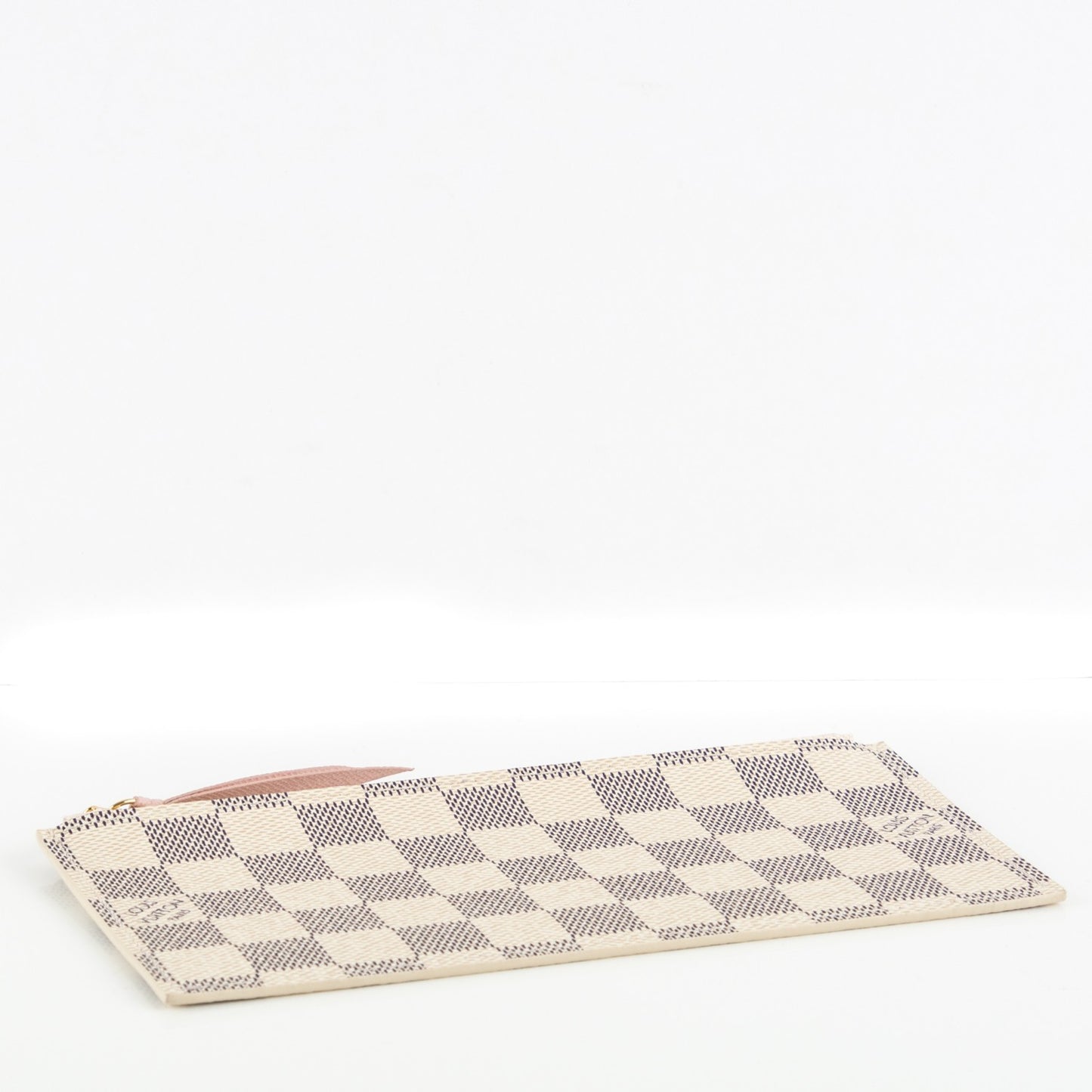 Damier Azur Felicie Chain Wallet Zippered Insert Rose Ballerine