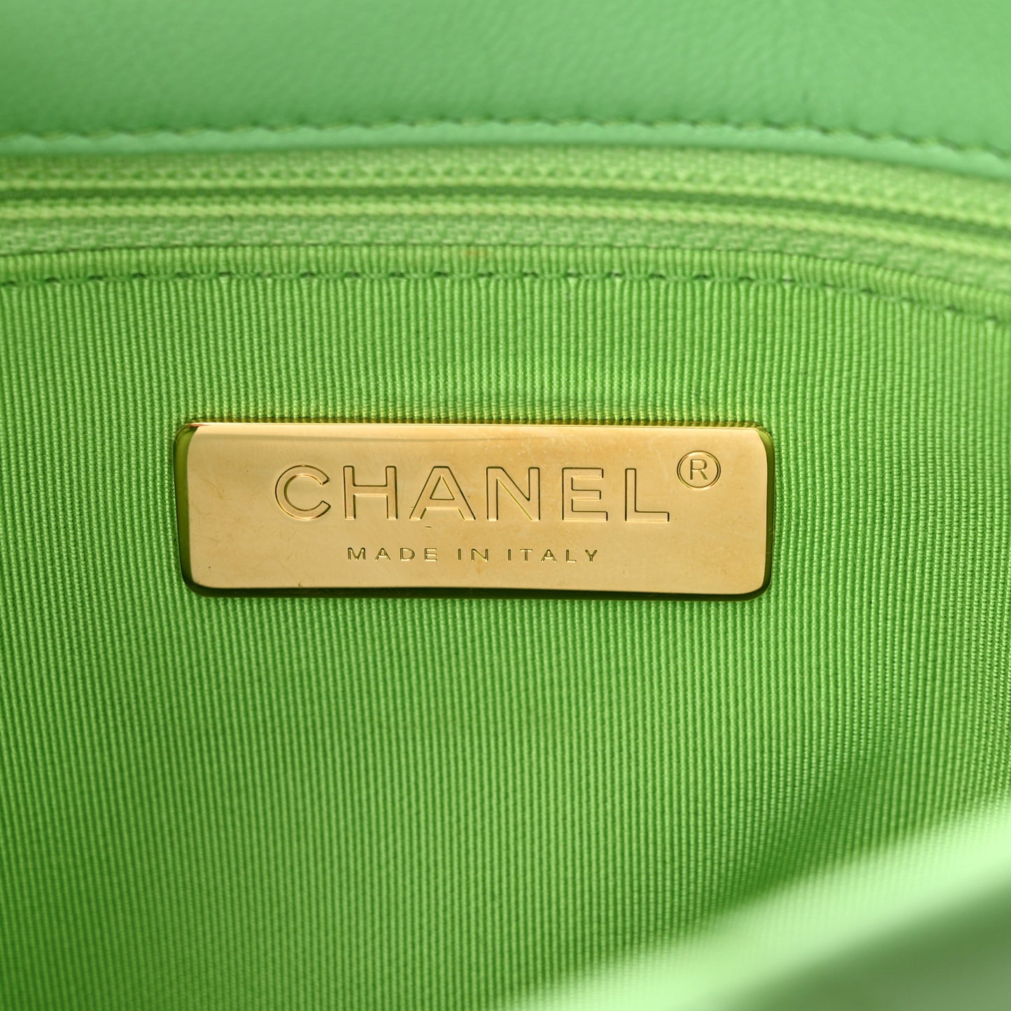 Lambskin Quilted Medium Chanel 19 Flap Green