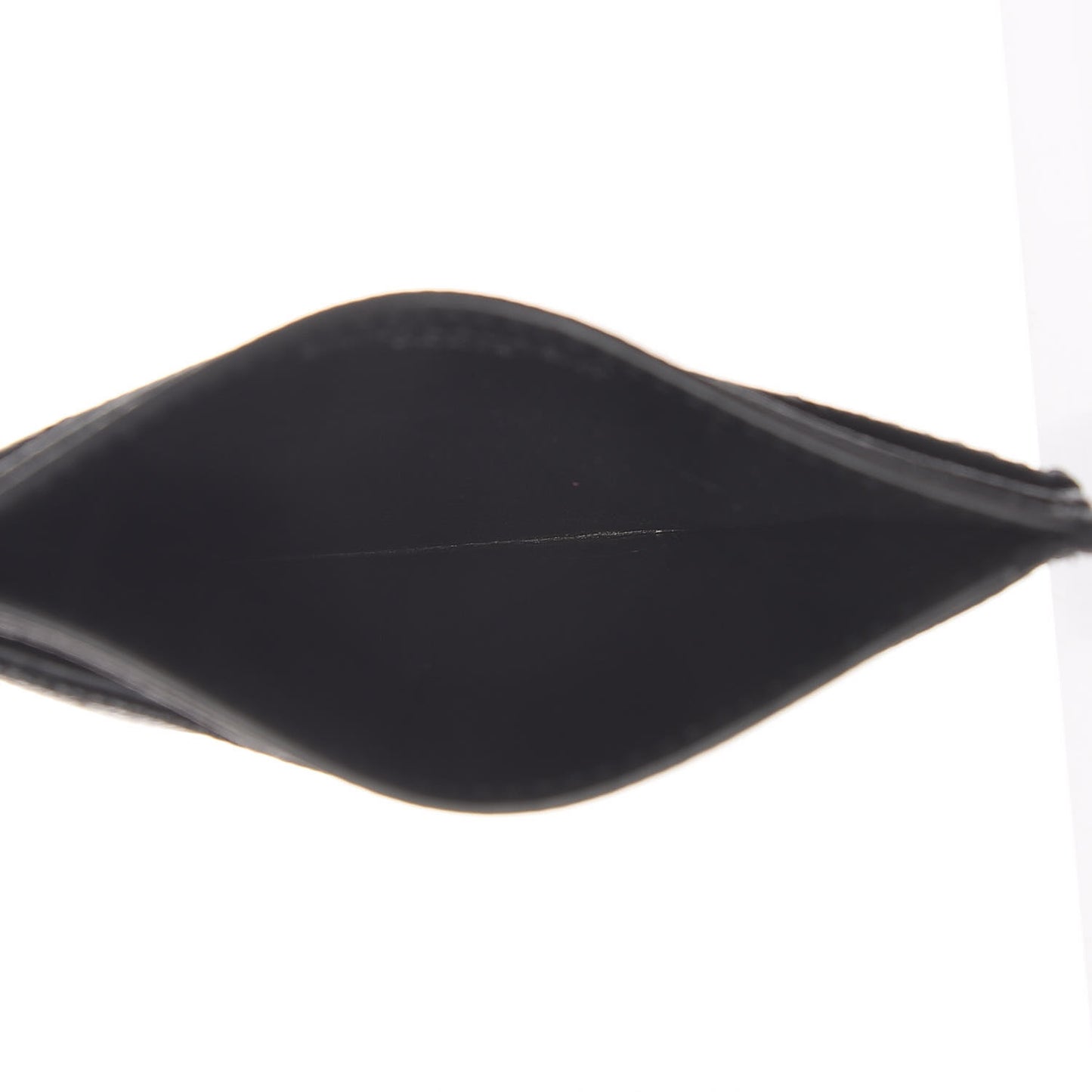 Grain De Poudre Matelasse Chevron Monogram Credit Card Case Black