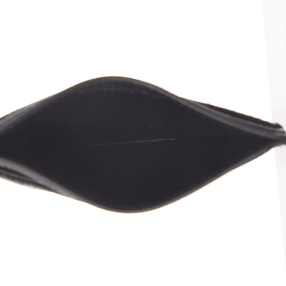 Saint Laurent Grain De Poudre Matelasse Chevron Monogram Credit Card Case Black 5 of 7