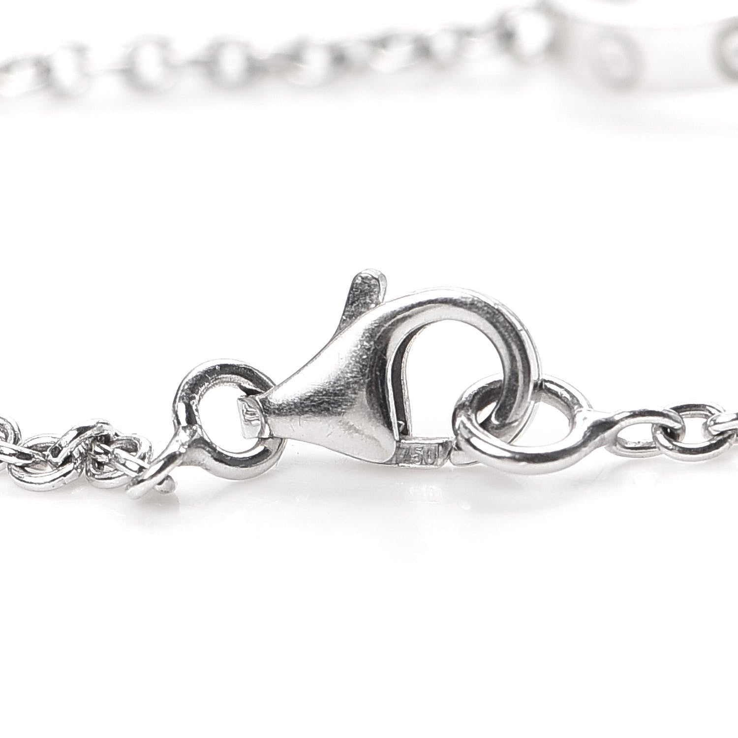 Cartier 18K White Gold Interlocking LOVE Bracelet 4 of 6
