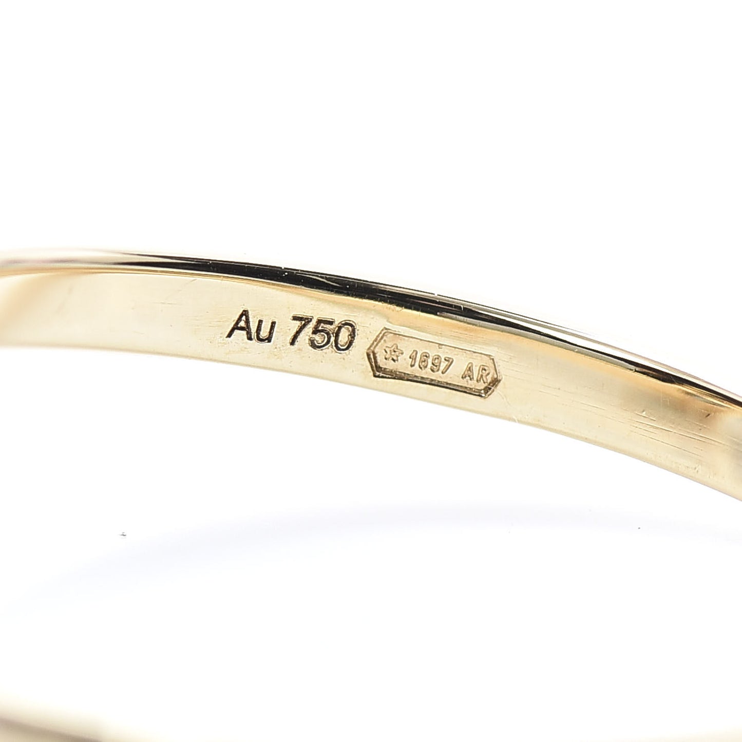 18K Yellow Gold GG Running Stacking Ring 55 7.25