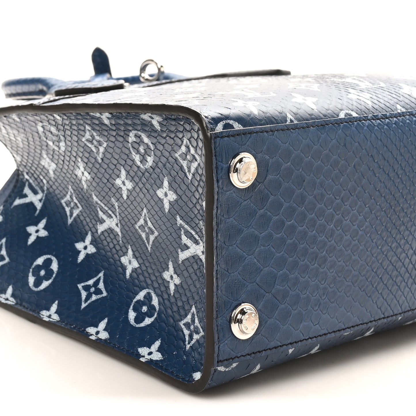 Snakeskin Monogram City Steamer PM Blue