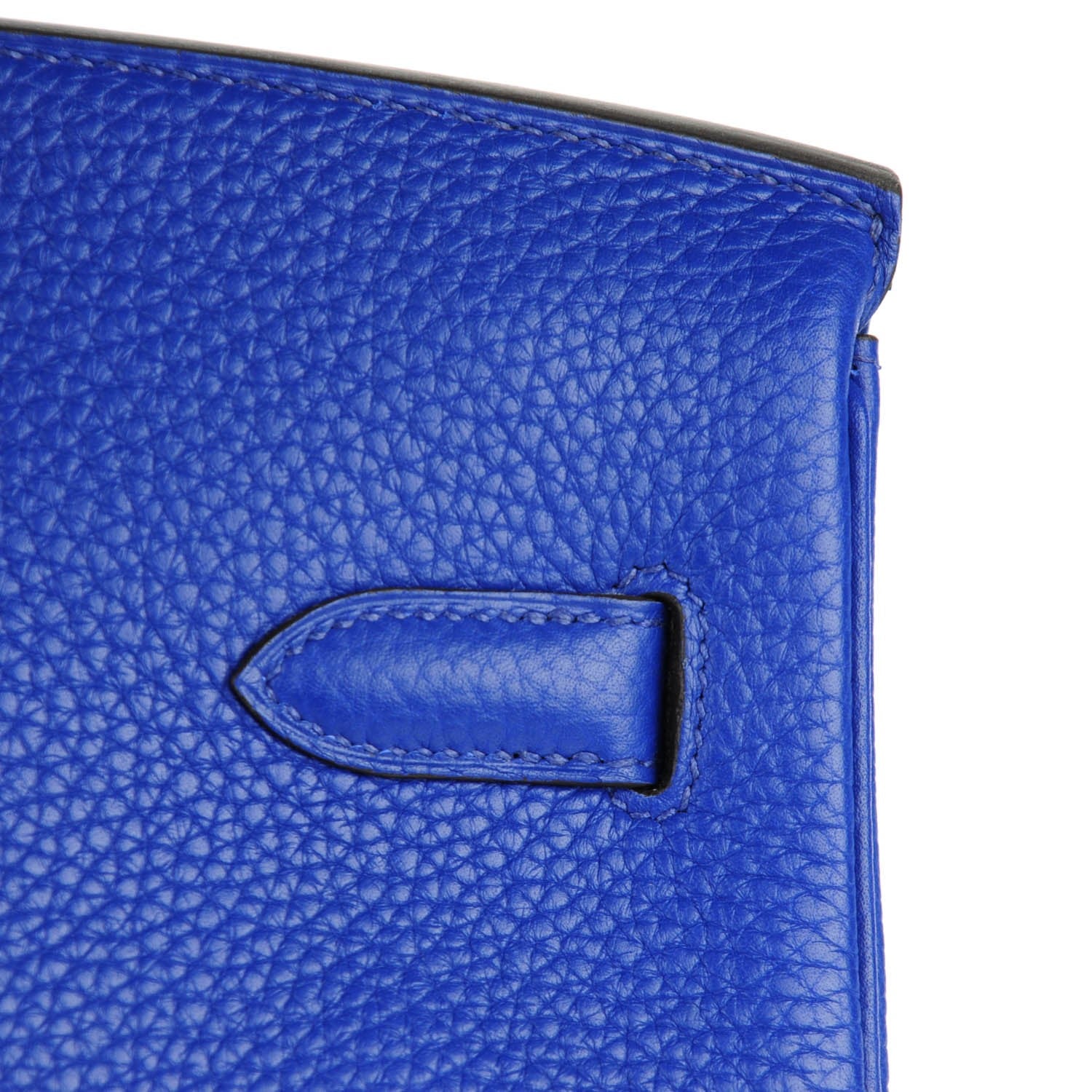 Hermes Taurillon Clemence Birkin 35 Bleu Electrique 26 of 27