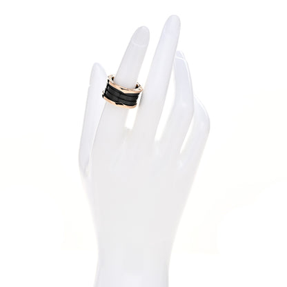 Bulgari 18K Rose Gold Black Ceramic B.Zero1 Four-Band Ring 53 6.25 2 of 7