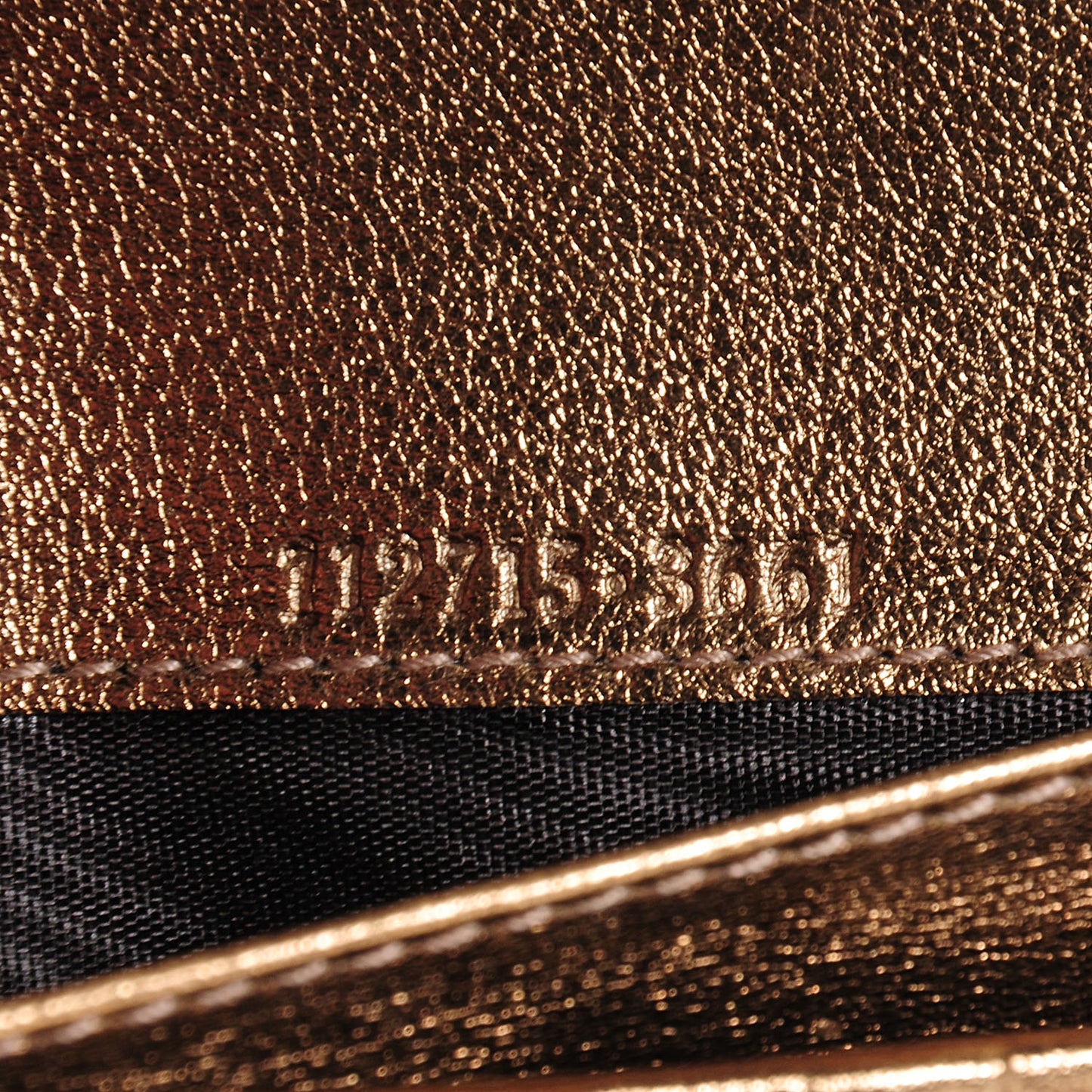 Crystal Monogram Metal Bar Continental Flap Wallet Gold