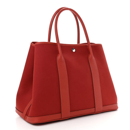 Hermes Toile Negonda Garden Party Tote 36 MM Rouge Piment 2 of 10