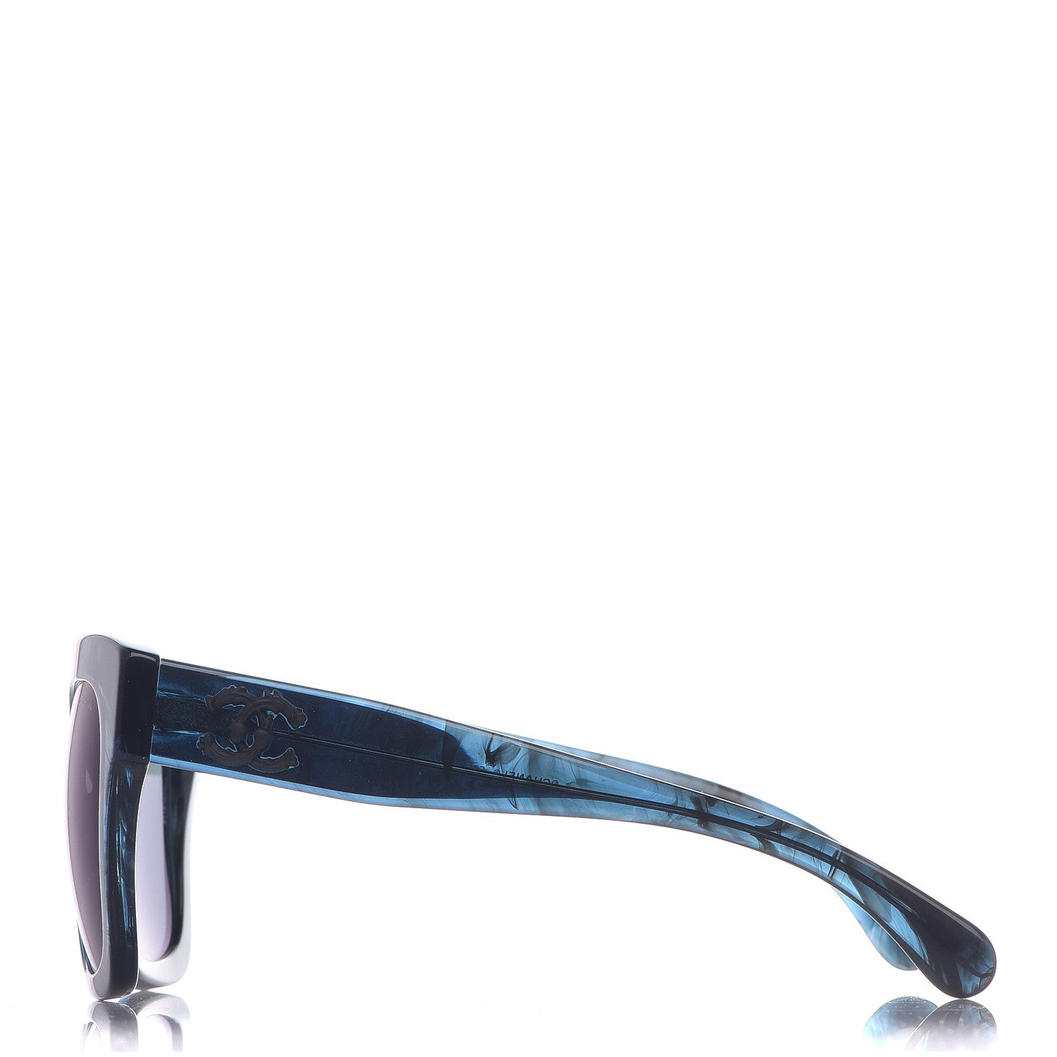 Chanel Acetate Mirror CC Square Fall Sunglasses 5357 Dark Blue 3 of 8