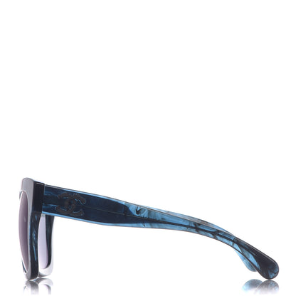 Chanel Acetate Mirror CC Square Fall Sunglasses 5357 Dark Blue 3 of 8