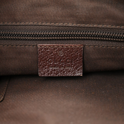Gucci Monogram Web Medium Half Moon Hobo Dark Brown 6 of 13