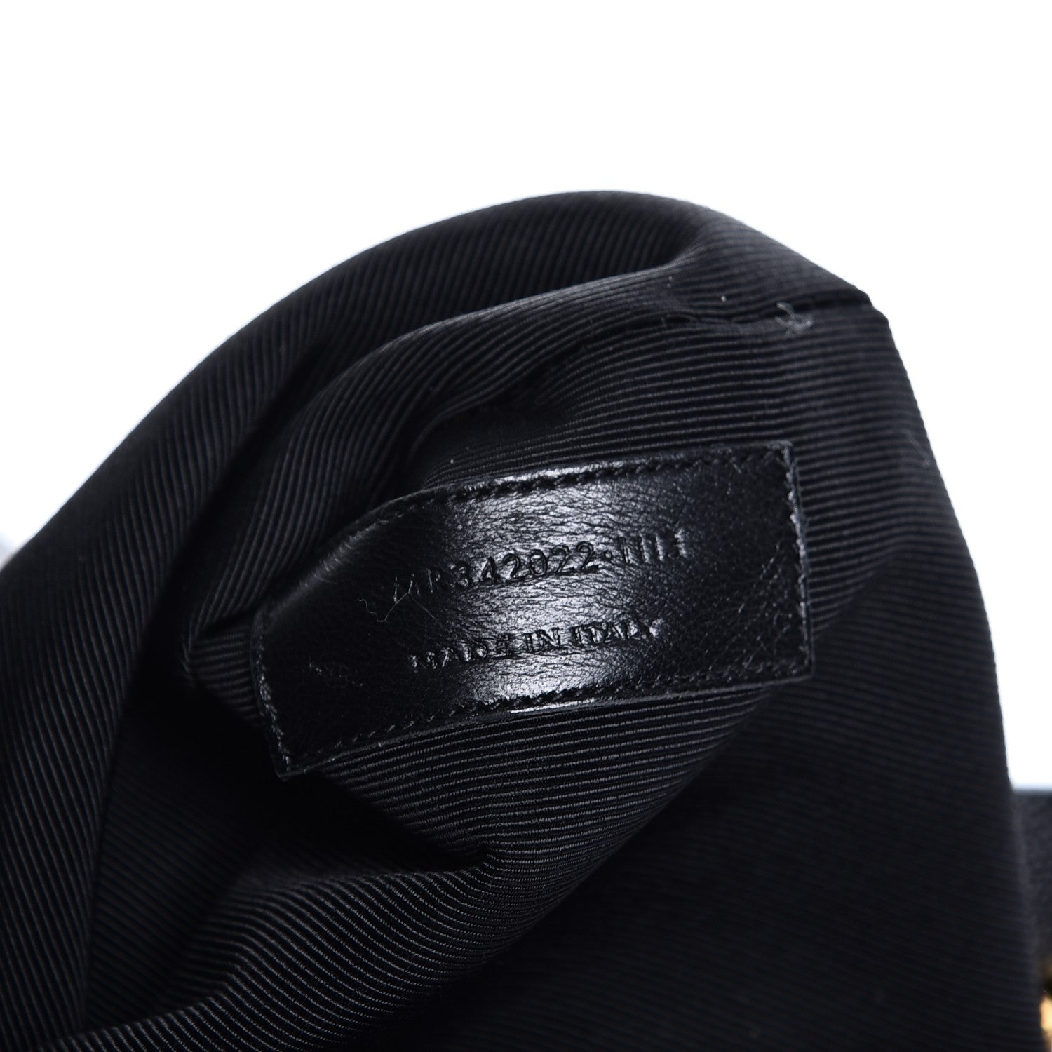 Saint Laurent Grain De Poudre Matelasse Chevron Monogram Shopping Bag Black 8 of 8