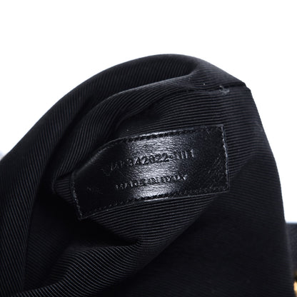 Saint Laurent Grain De Poudre Matelasse Chevron Monogram Shopping Bag Black 8 of 8