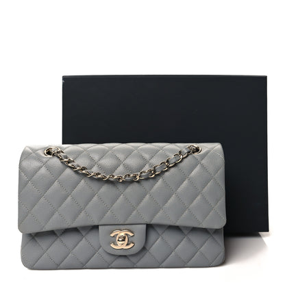 Chanel Caviar Quilted Medium Double Flap Grey 11 of 11