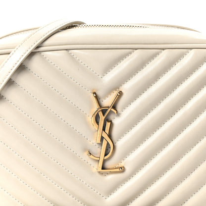 Saint Laurent Calfskin Matelasse Monogram Lou Camera Bag Crema Soft 8 of 10