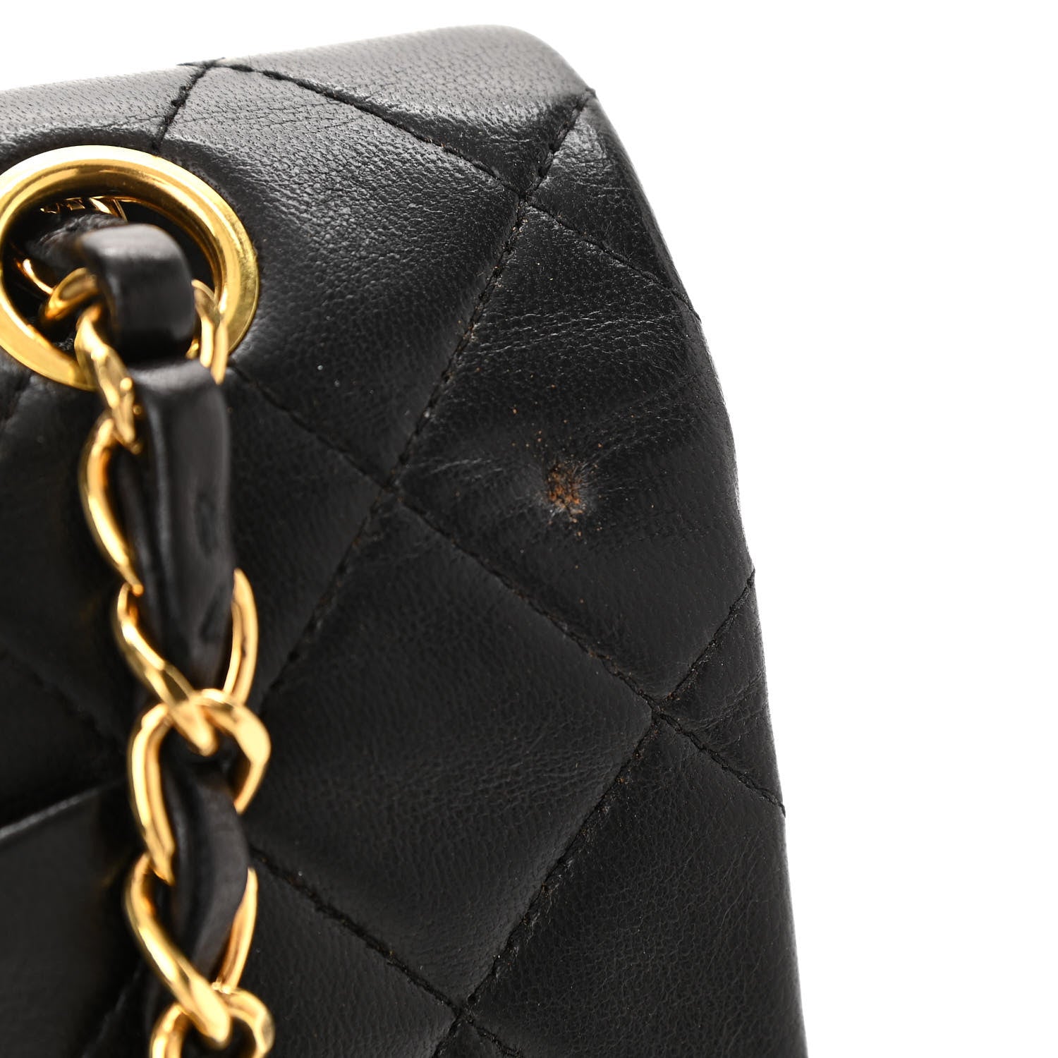 Chanel Lambskin Quilted Medium Double Flap Black 12 of 13