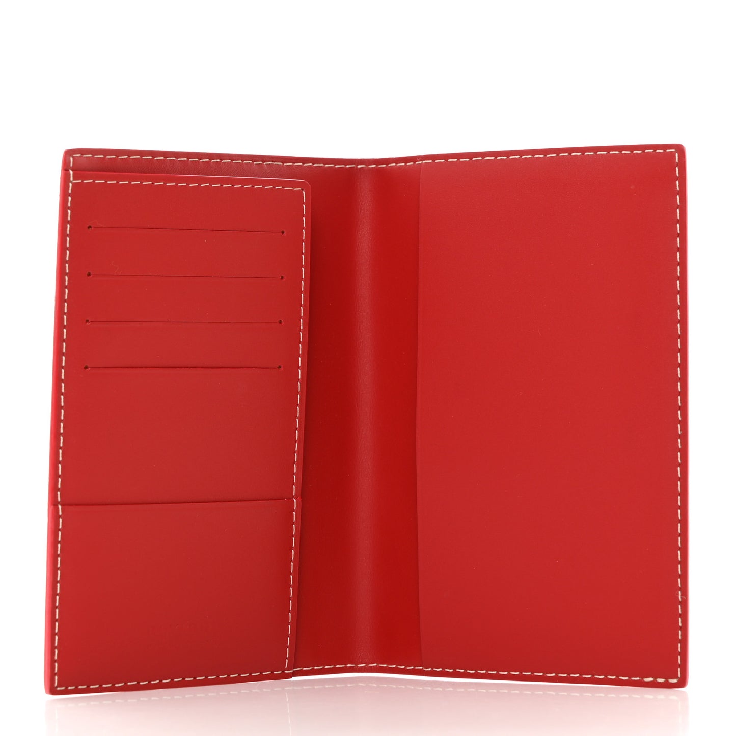 Goyardine Grenelle Passport Wallet Red