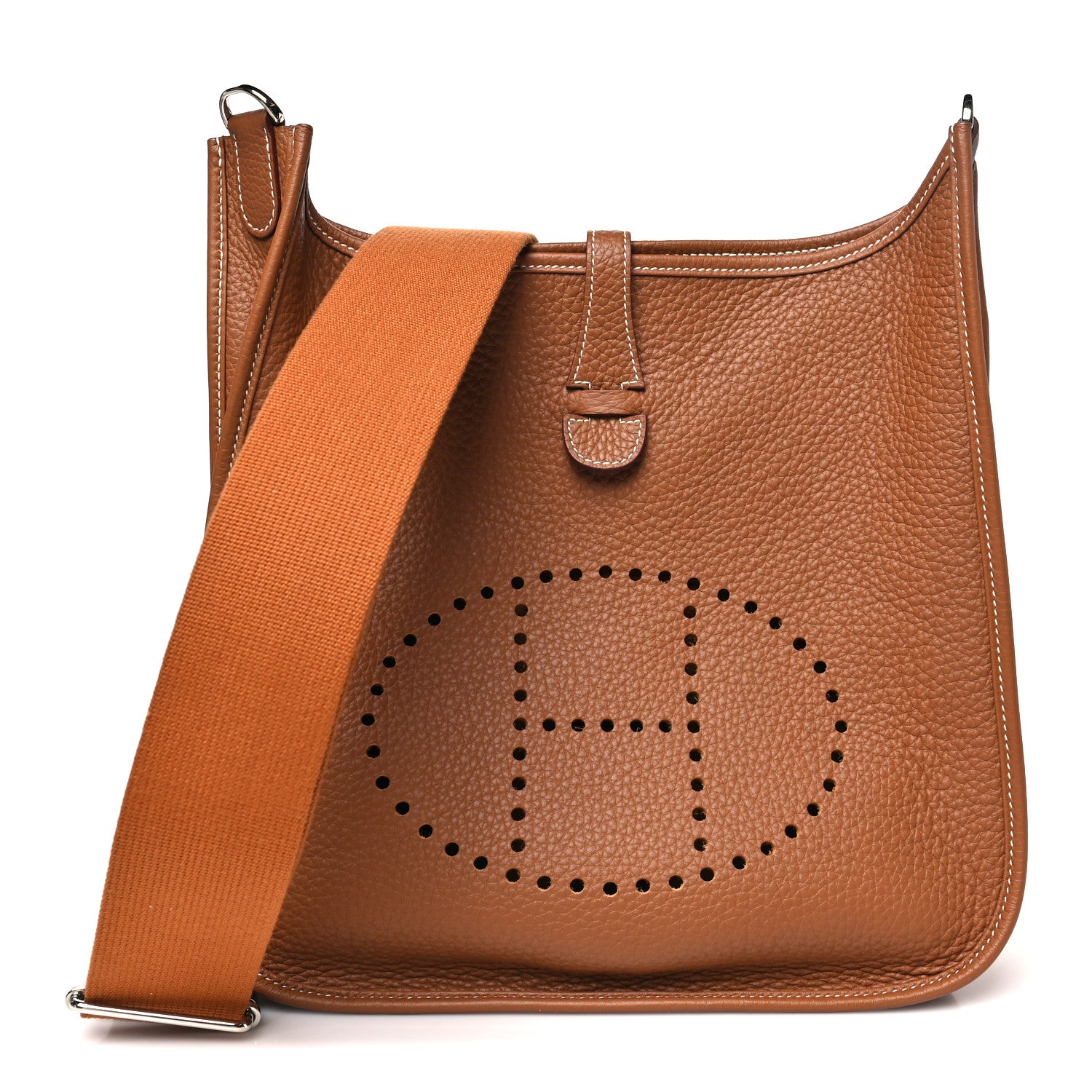 Hermes Taurillon Clemence Evelyne III PM Gold 1 of 11