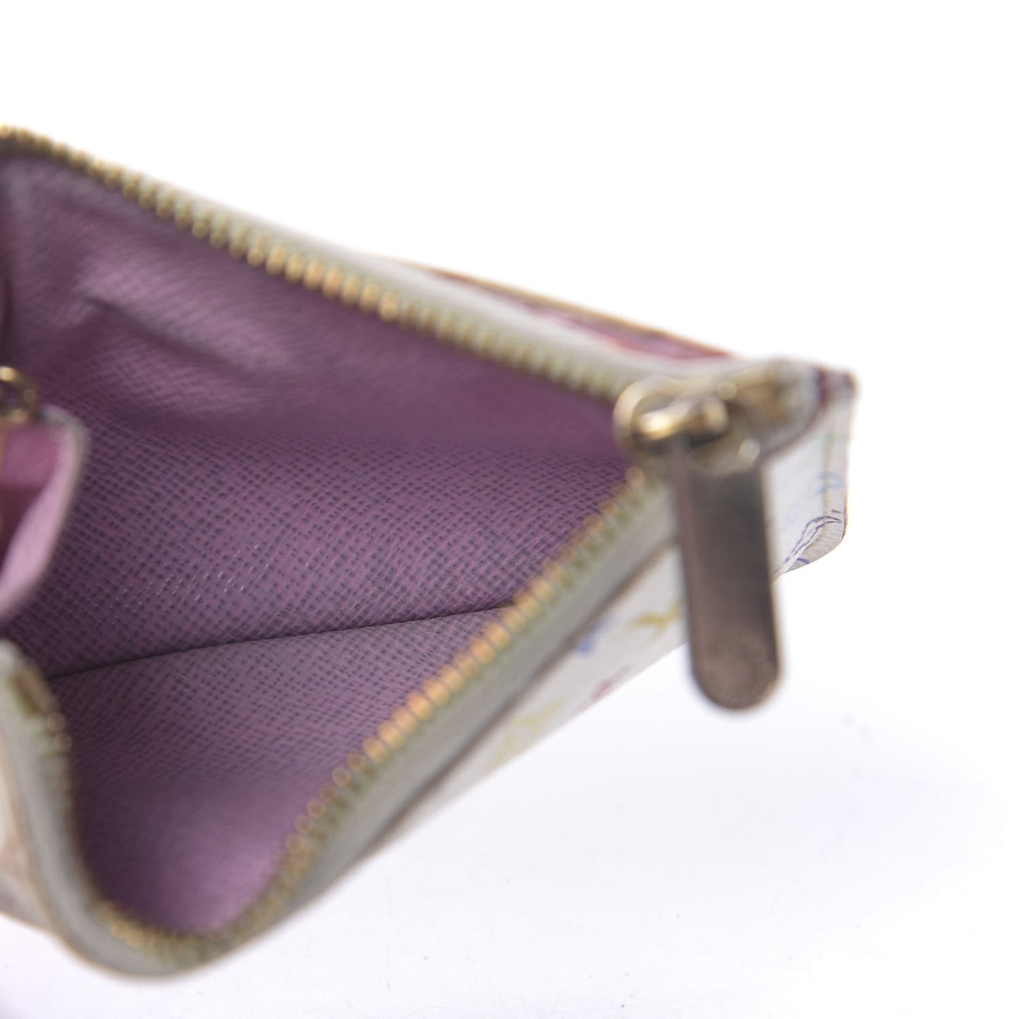 Monogram Multicolor Key Pouch White Litchi