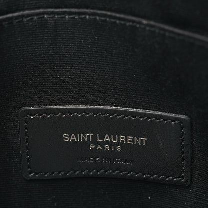 Saint Laurent Crinkled Calfskin Matelasse Monogram Niki Bill Pouch Black 6 of 8