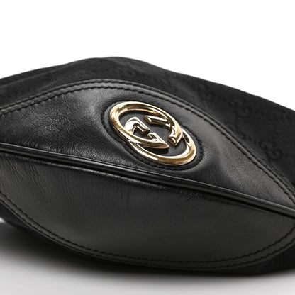Gucci Monogram Medium New Britt Half Moon Hobo Black 9 of 9