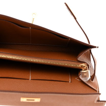 Hermes Epsom Kelly Wallet To Go Gold 5 of 10