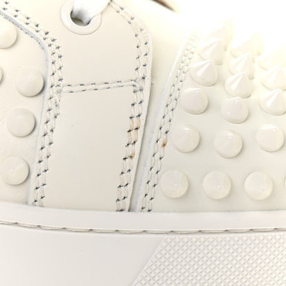 Christian Louboutin Calfskin Laminato Dino Spikes Yang Louis Flat Sneakers 37.5 Latte Gold 13 of 13