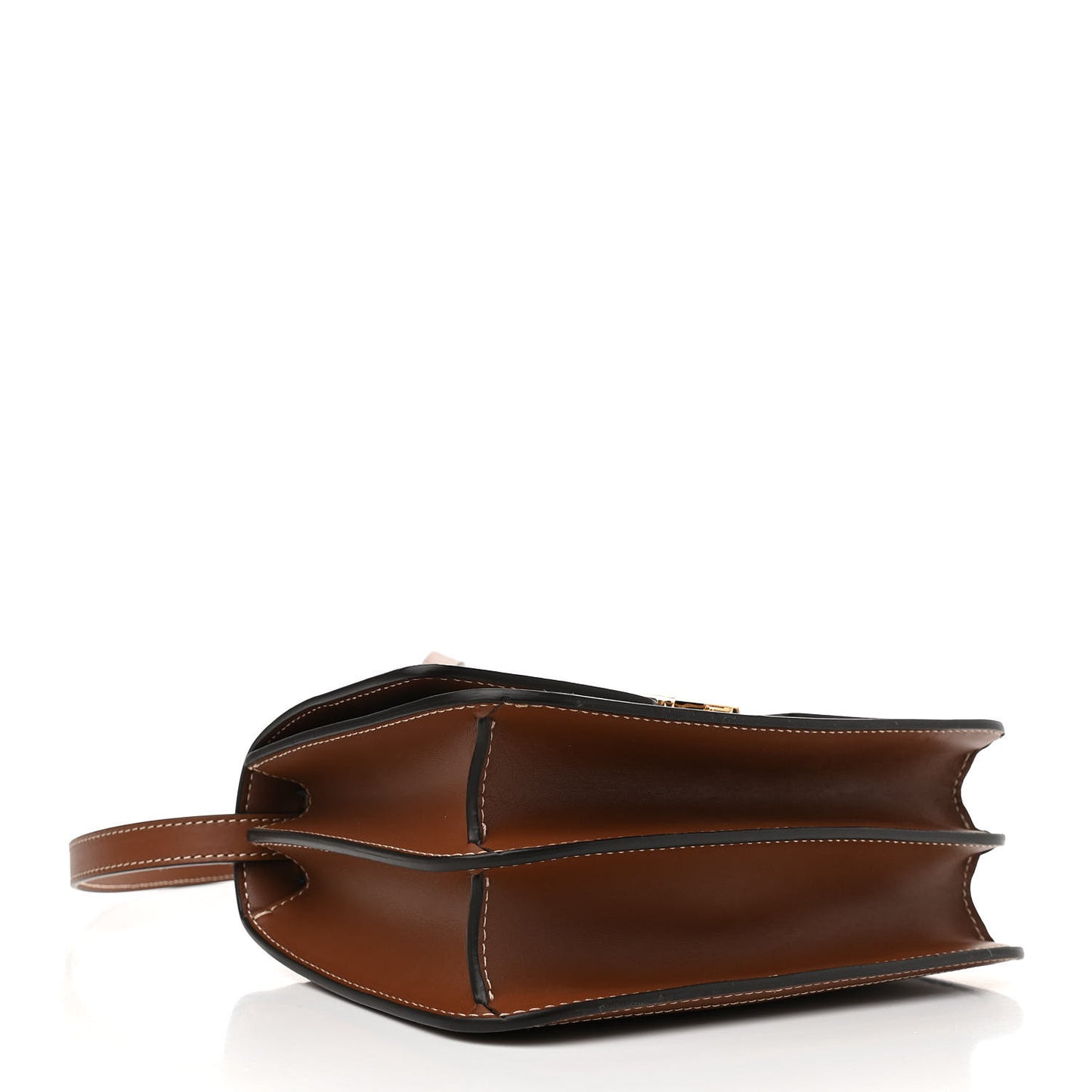 Calfskin Silk Animalia Print Small TB Bag Tan