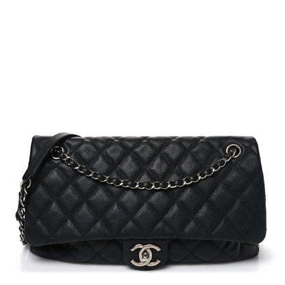 Chanel Caviar Quilted Jumbo Easy Flap Black 1 of 10