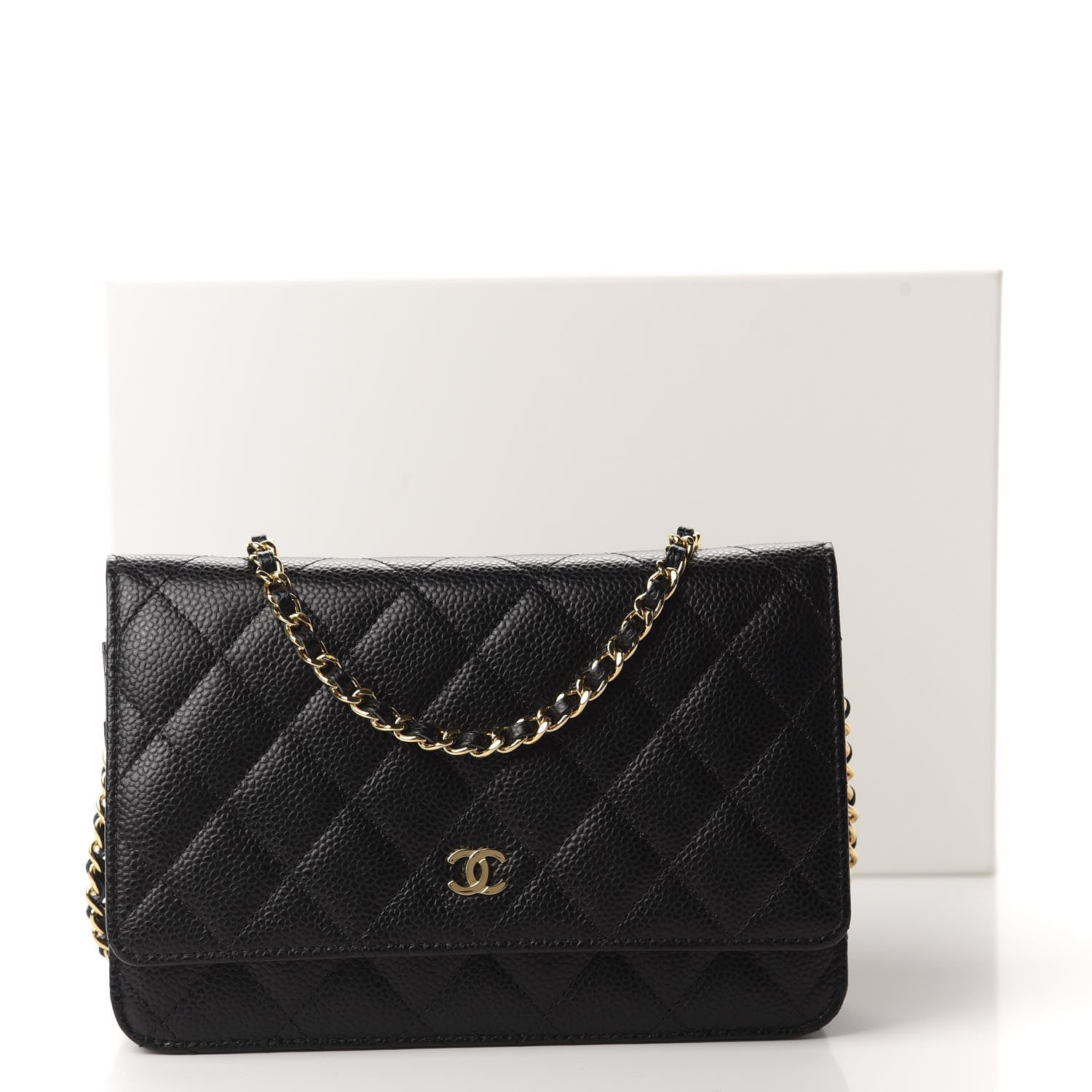 Chanel Caviar Quilted Wallet On Chain WOC Black 12 of 12