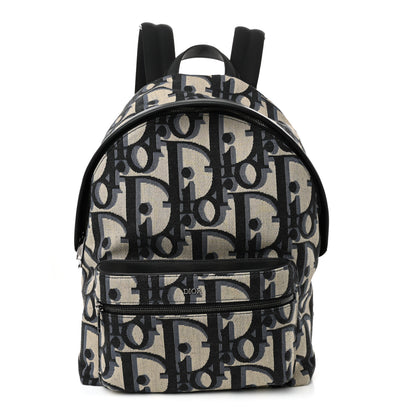 Christian Dior Oblique Maxi Calfskin Rider Kid's Backpack Beige Blue 1 of 9