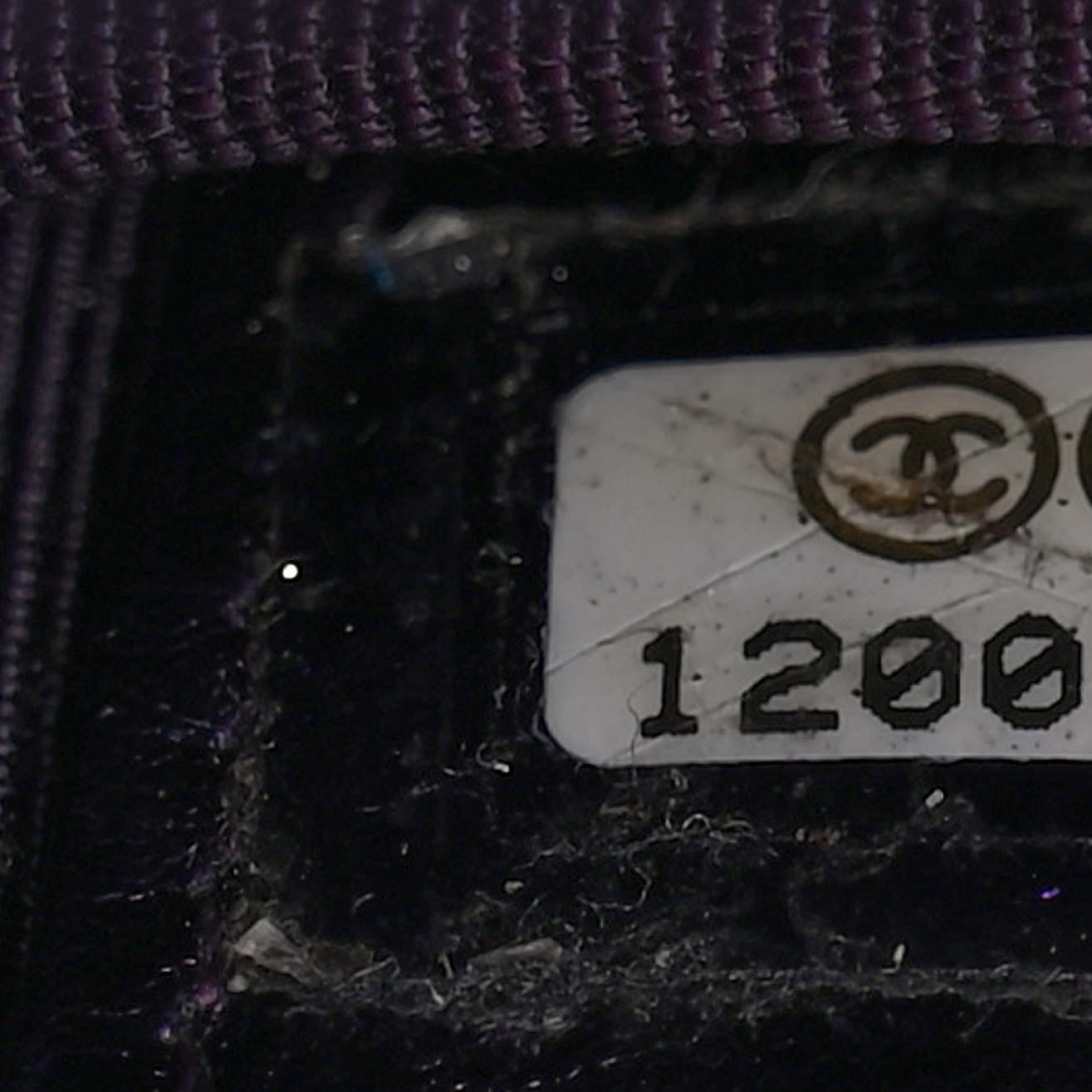 Metallic Aged Calfskin Quilted 2.55 Reissue Wallet on Chain WOC Purple