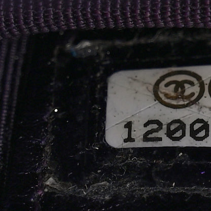 Chanel Metallic Aged Calfskin Quilted 2.55 Reissue Wallet on Chain WOC Purple 8 of 10