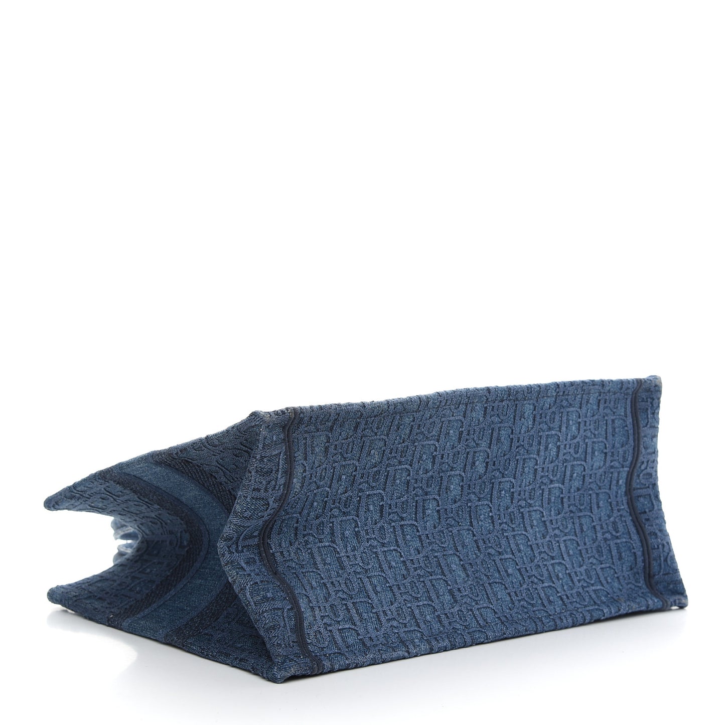 Oblique Denim Medium Book Tote Blue