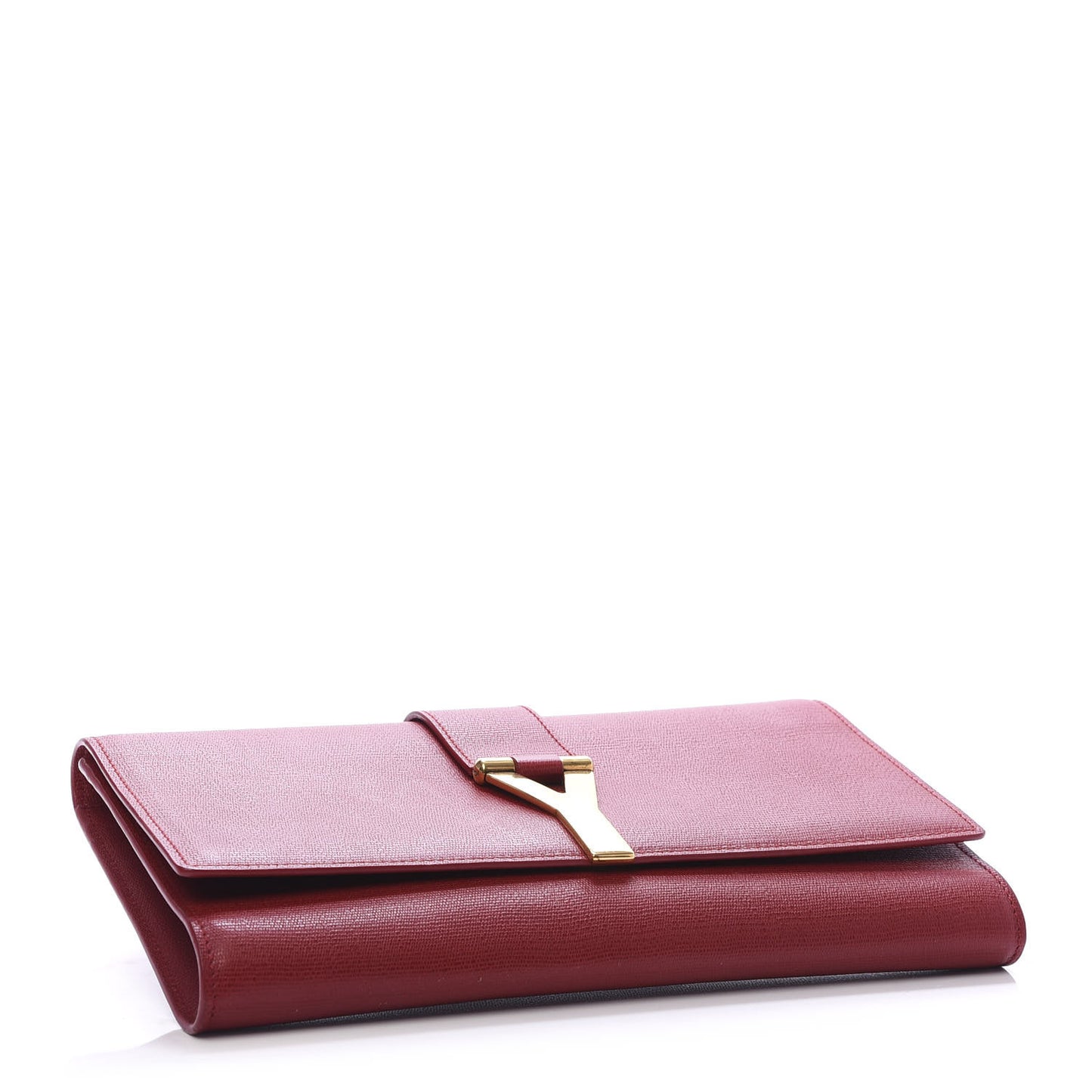 Calfskin Classic Y Ligne Clutch Red