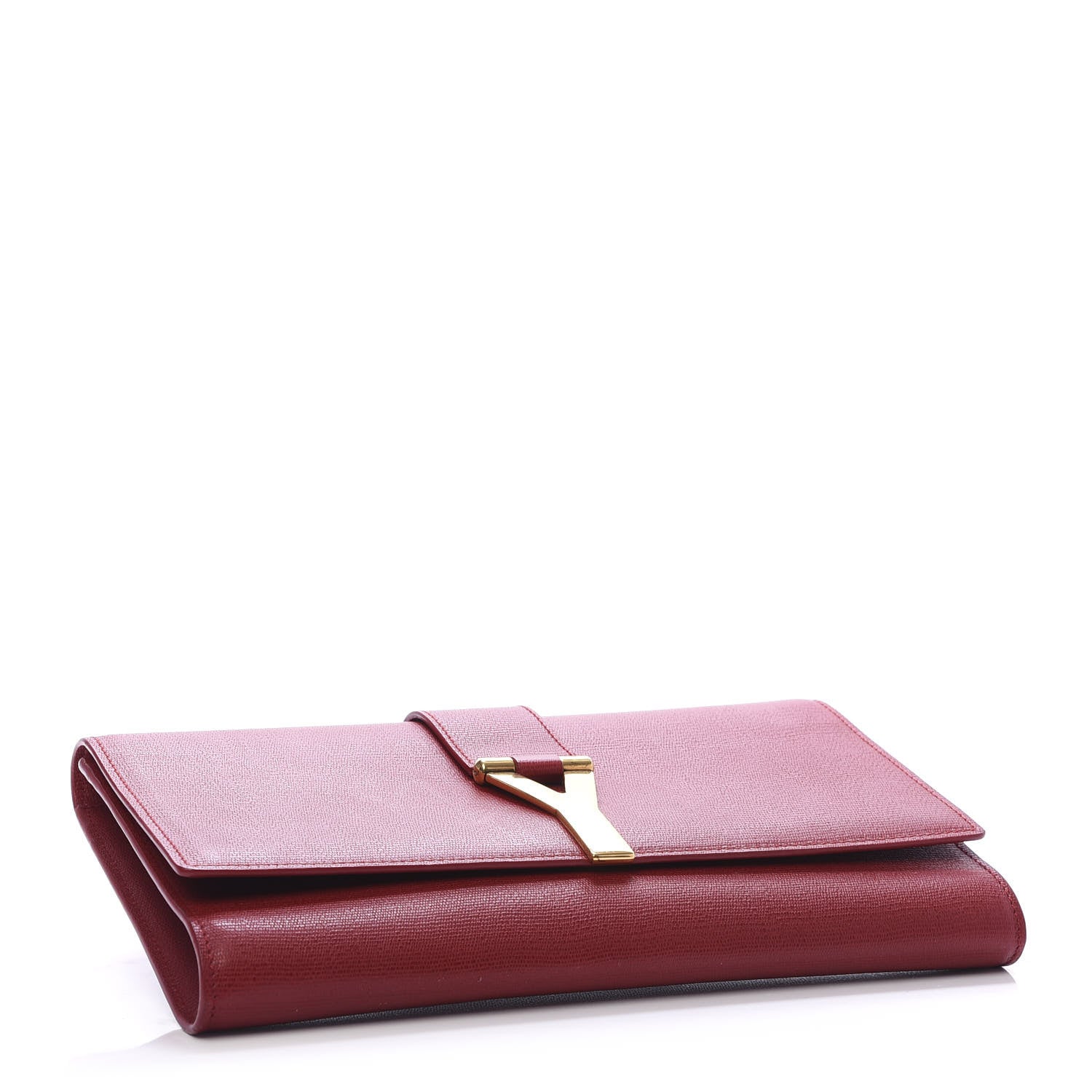 Saint Laurent Calfskin Classic Y Ligne Clutch Red 4 of 9
