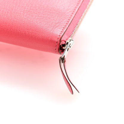 Hermes Chevre Mysore Evelyne Azap Wallet Rose Lipstick 10 of 12