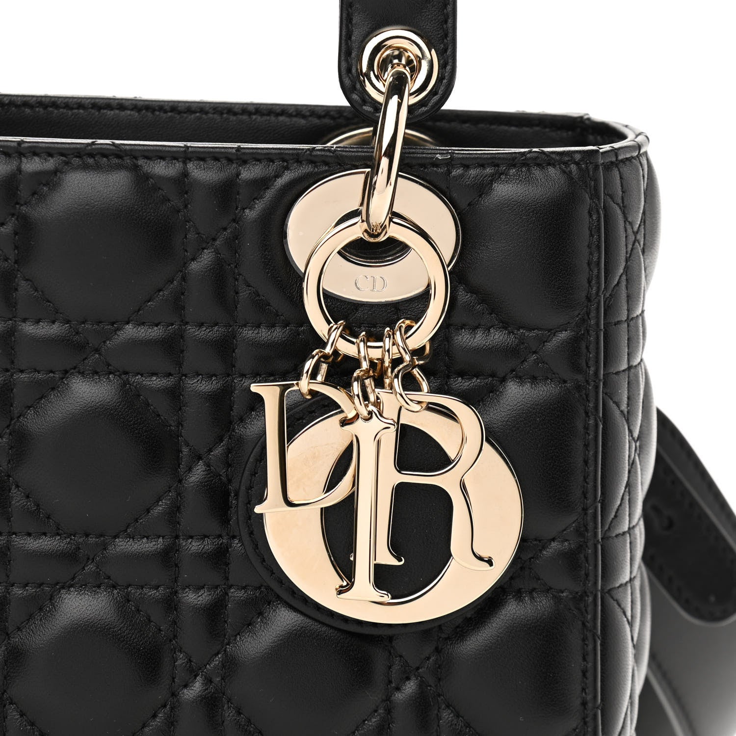 Christian Dior Lambskin Cannage Small My ABCDior Lady Dior Black 7 of 10